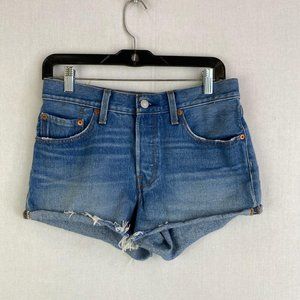 LEVI'S 501 Frayed Button Up Short